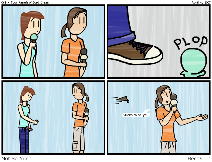 [Comic: 063 - Four Panels Of Iced Cream]